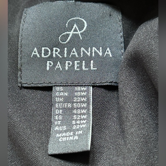 Adrianna Papell Black and Pink Floral Midi Dress - Picture 3 of 12